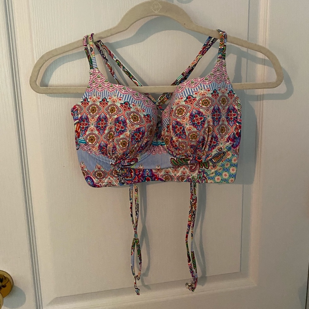 Blush Small 32/34 DDD/F Longline Bikini Top